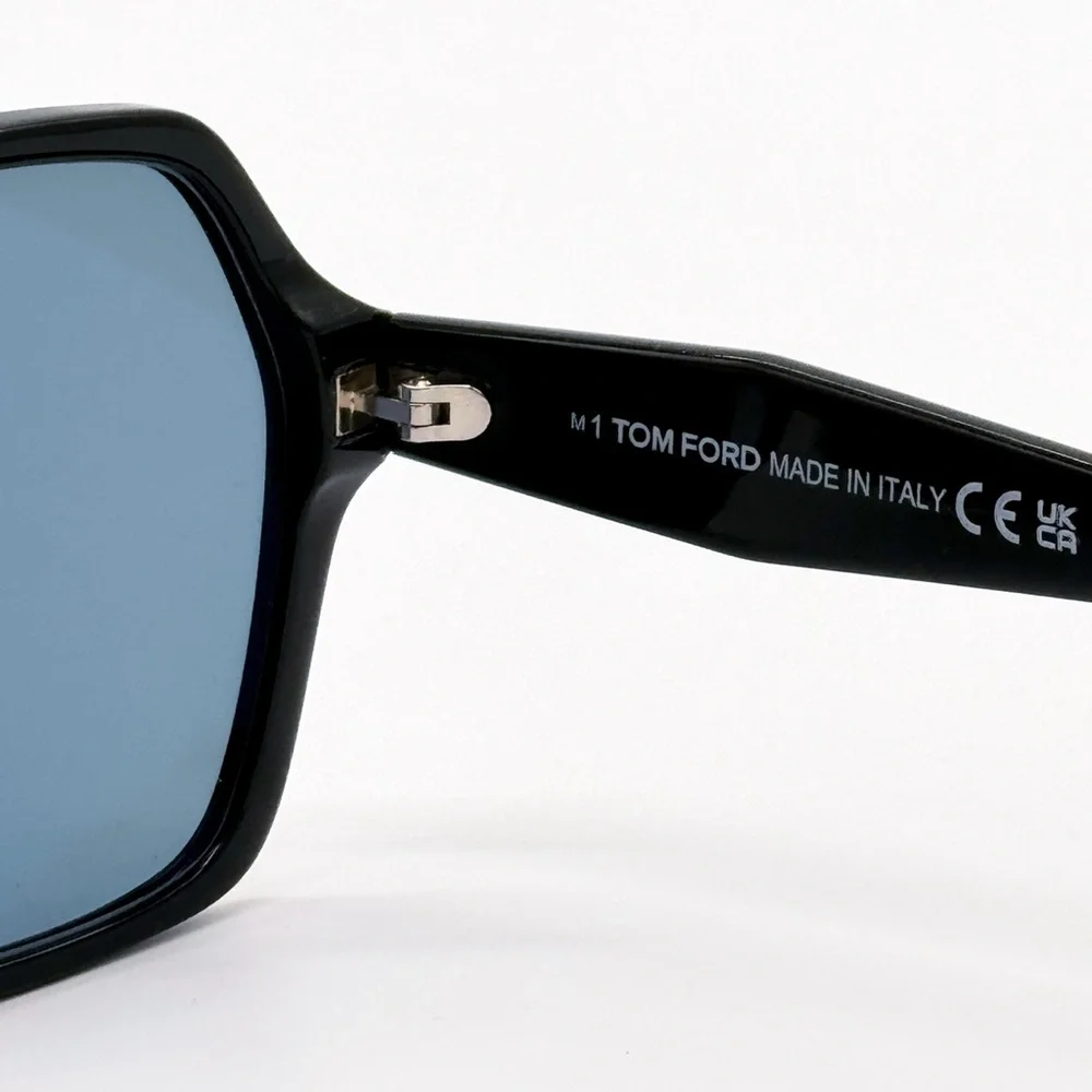 NEW TOM FORD ROMY TF1032/F 01A WOMEN SUNGLASSES FT1032/F/S BLACK BLUE EYEWEAR